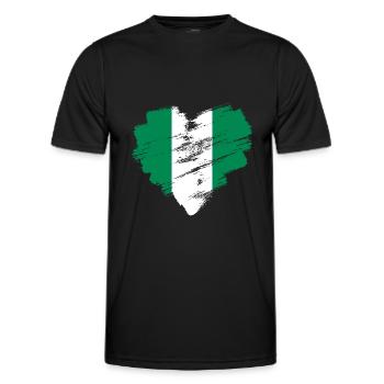 Nigeria - Männer Funktions-T-Shirt - Schwarz - Vorne - AI Model Male 178 dark (178cm)