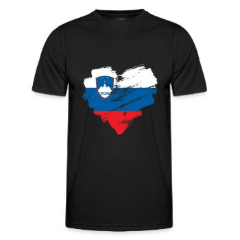 Slovenia - Men's Functional T-Shirt - black - Front - AI Model Male 178 dark (178cm)
