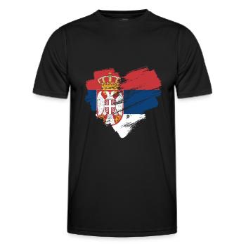 Serbien - Männer Funktions-T-Shirt - Schwarz - Vorne - AI Model Male 178 dark (178cm)