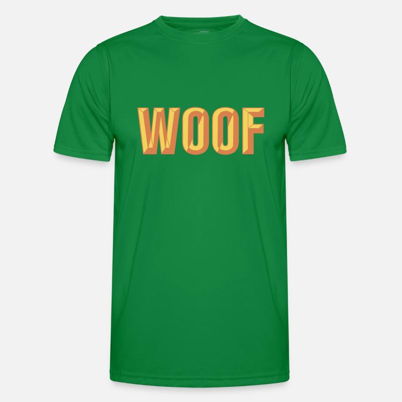 Conception de texte biseauté Woof T-shirt sport Homme