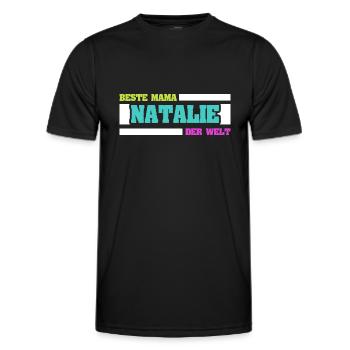 Natalie - T-shirt sport Homme - noir - Devant - AI Model Male 178 dark (178cm)