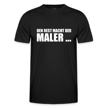 Maler Sprüche Geschenk - Männer Funktions-T-Shirt - Schwarz - Vorne - AI Model Male 178 dark (178cm)