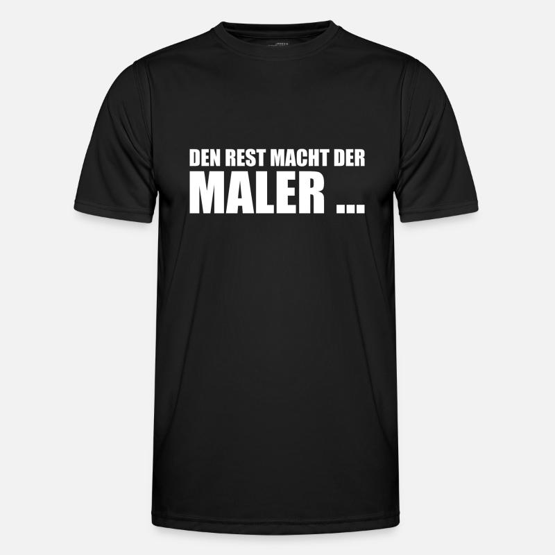 Maler Sprüche Geschenk - Männer Funktions-T-Shirt - Schwarz