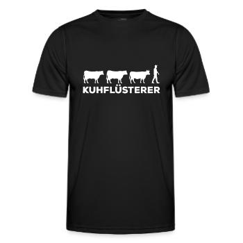 Kuhflüsterer Milchkuh Rind - Männer Funktions-T-Shirt - Schwarz - Vorne - AI Model Male 178 dark (178cm)