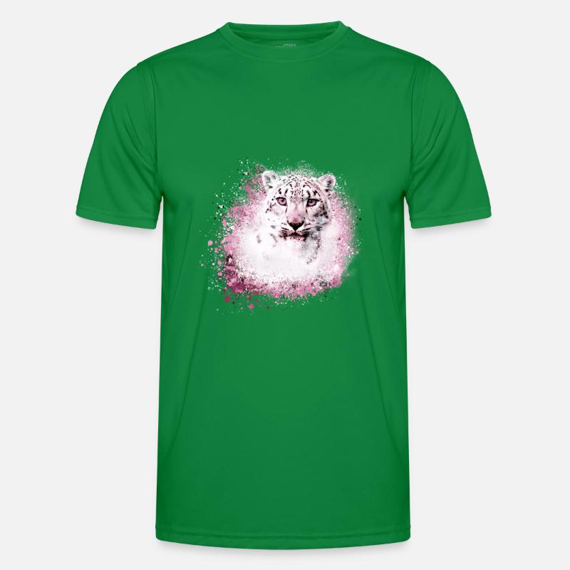 snow leopard,cat,leopard,white,wildcat Men's Functional T-Shirt