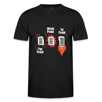 conception de pédale de voiture pour les amateurs de conduite - T-shirt sport Homme - noir - Devant - AI Model Male 178 dark (178cm)