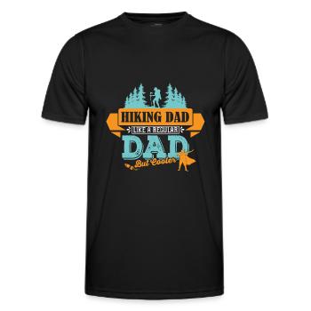 Wandern Vater cooler Papa Berge - Männer Funktions-T-Shirt - Schwarz - Vorne - AI Model Male 178 dark (178cm)