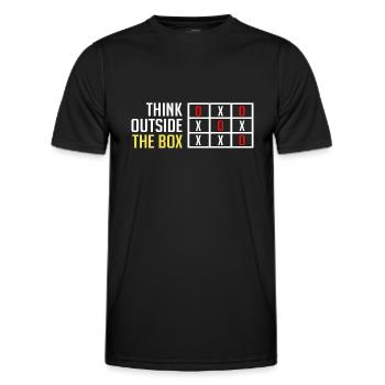 Thinking outside the Box - Männer Funktions-T-Shirt - Schwarz - Vorne - AI Model Male 178 dark (178cm)