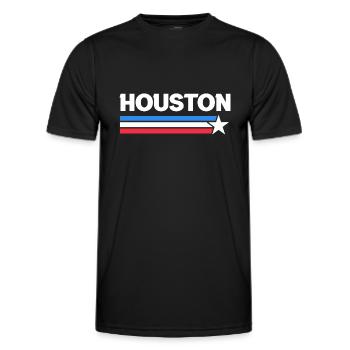 Conception du drapeau de Houston pour les fiers résidents de Houston - T-shirt sport Homme - noir - Devant - AI Model Male 178 dark (178cm)