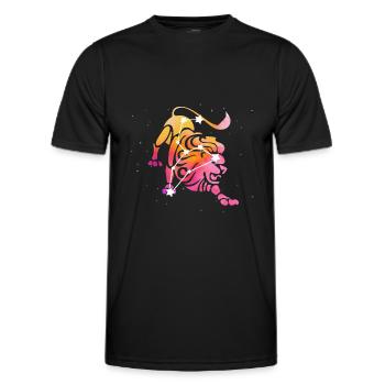 Lion Signe astrologique Horoscope Astrologie - T-shirt sport Homme - noir - Devant - AI Model Male 178 dark (178cm)