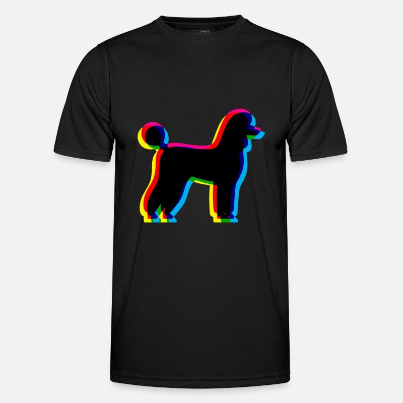 CMYK Pudel Männer Funktions-T-Shirt