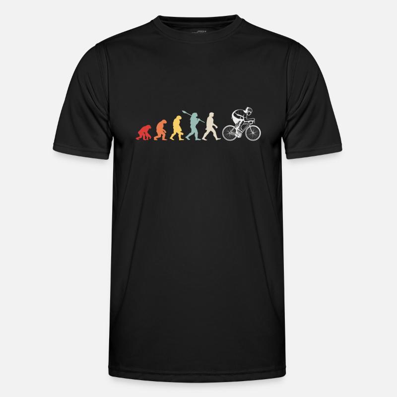 Evolution des Radsports - Männer Funktions-T-Shirt - Schwarz