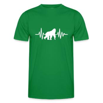Orangutan Heartbeat - Men's Functional T-Shirt - kelly green - Front - AI Model Male 178 dark (178cm)