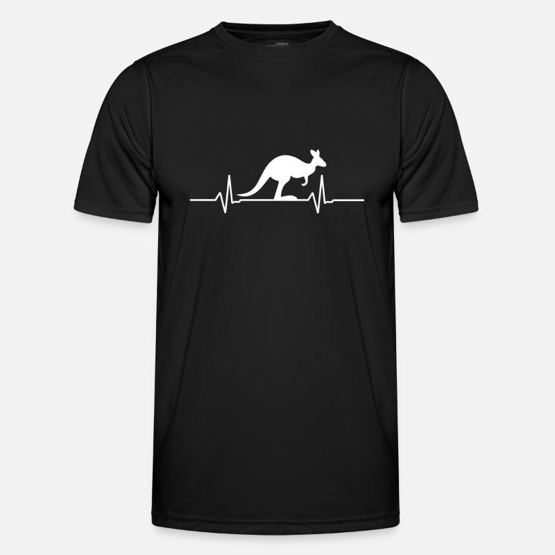 Kangaroo - Australia - Gift - Men's Functional T-Shirt - black