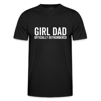 Mädchen Papa offiziell in Unterzahl - Männer Funktions-T-Shirt - Schwarz - Vorne - AI Model Male 178 dark (178cm)