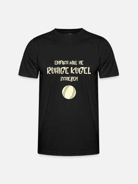 Boule Boccia Petanque - Männer Funktions-T-Shirt - Schwarz