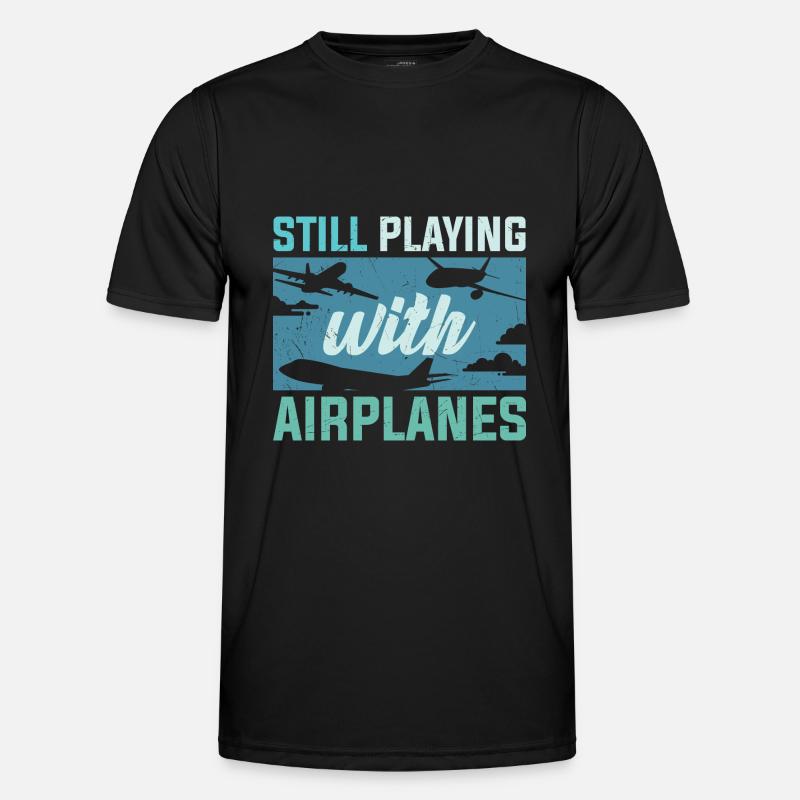Piloten Lustiger Spruch Pilot - Männer Funktions-T-Shirt - Schwarz