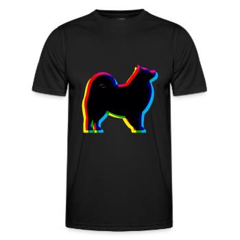 CMYK Samoyed - Men's Functional T-Shirt - black - Front - AI Model Male 178 dark (178cm)