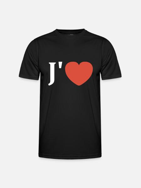 J'aime - T-shirt sport Homme - noir