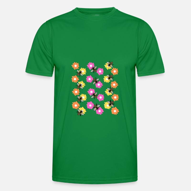 Bienenblumen Geschenkidee Männer Funktions-T-Shirt