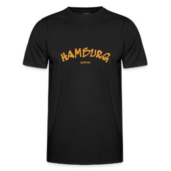 Hambourg - Ville hanséatique - Allemagne - Allemagne - T-shirt sport Homme - noir - Devant - AI Model Male 178 dark (178cm)
