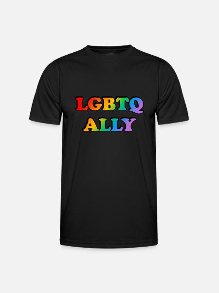LGBTQ ally - Men's Functional T-Shirt - black