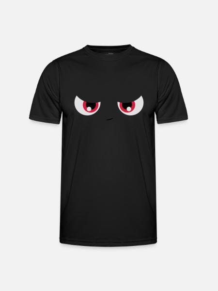 lustiges Gesicht - Männer Funktions-T-Shirt - Schwarz