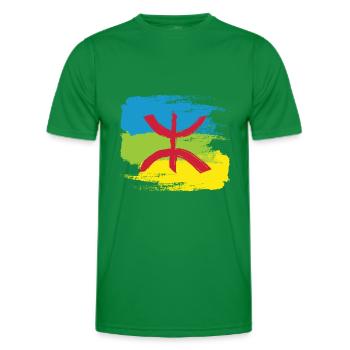 Amazigh Flag (Artistic variant) - Men's Functional T-Shirt - kelly green - Front - AI Model Male 178 dark (178cm)