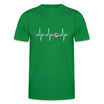 Seychelles Heartbeat ECG Gift - Men's Functional T-Shirt - kelly green - Front - AI Model Male 178 dark (178cm)