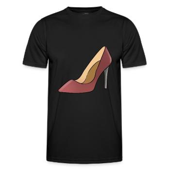 High Heel / High Shoes - Men's Functional T-Shirt - black - Front - AI Model Male 178 dark (178cm)
