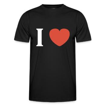 i love - T-shirt sport Homme - noir - Devant - AI Model Male 178 dark (178cm)