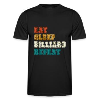 Anvisieren Schießen Schwören Wiederholen Billardku - Männer Funktions-T-Shirt - Schwarz - Vorne - AI Model Male 178 dark (178cm)