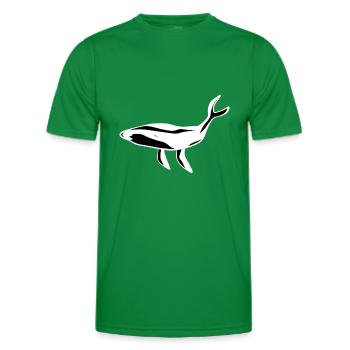 Whale Animal Marine Animal Ecosystem Symbol - Men's Functional T-Shirt - kelly green - Front - AI Model Male 178 dark (178cm)