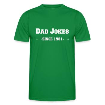 Dad Jokes since 1981 - Männer Funktions-T-Shirt - Kelly Green - Vorne - AI Model Male 178 dark (178cm)