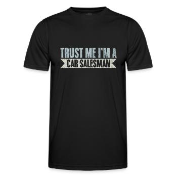 Trust Me Retro Car Salesperson For A Car Dealer - Männer Funktions-T-Shirt - Schwarz - Vorne - AI Model Male 178 dark (178cm)