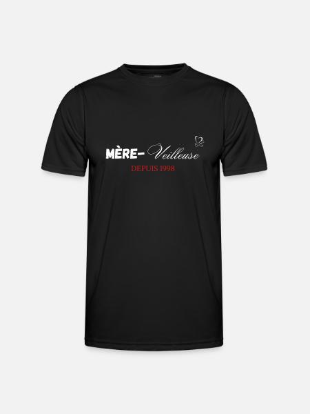 Mère veilleuse depuis 1998 - T-shirt sport Homme - noir
