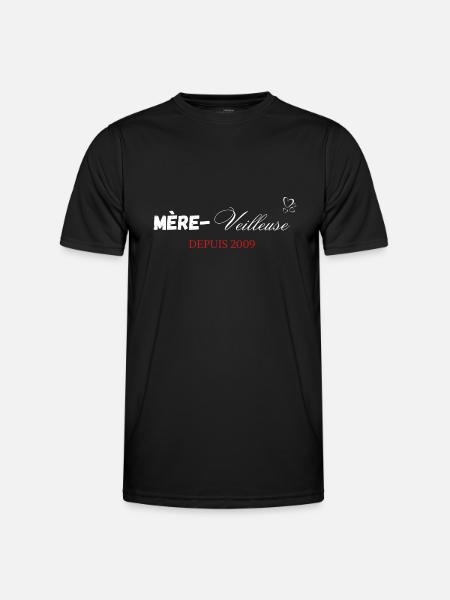 Mère veilleuse depuis 2009 - T-shirt sport Homme - noir