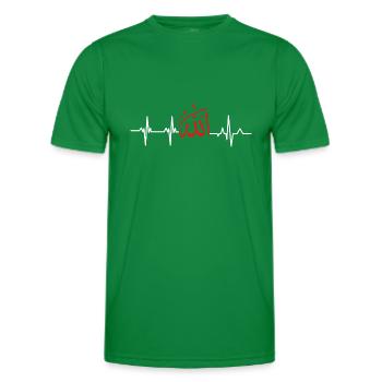 Heartbeat allah - Men's Functional T-Shirt - kelly green - Front - AI Model Male 178 dark (178cm)