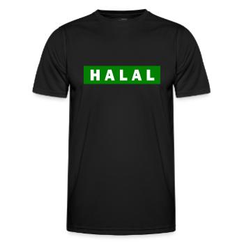 Halal - Männer Funktions-T-Shirt - Schwarz - Vorne - AI Model Male 178 dark (178cm)