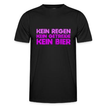 Kein Regen, Kein Getreide, Kein Bier - Männer Funktions-T-Shirt - Schwarz - Vorne - AI Model Male 178 dark (178cm)