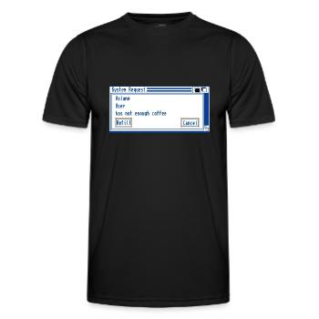 Coffee Checkbox System Request - Men's Functional T-Shirt - black - Front - AI Model Male 178 dark (178cm)