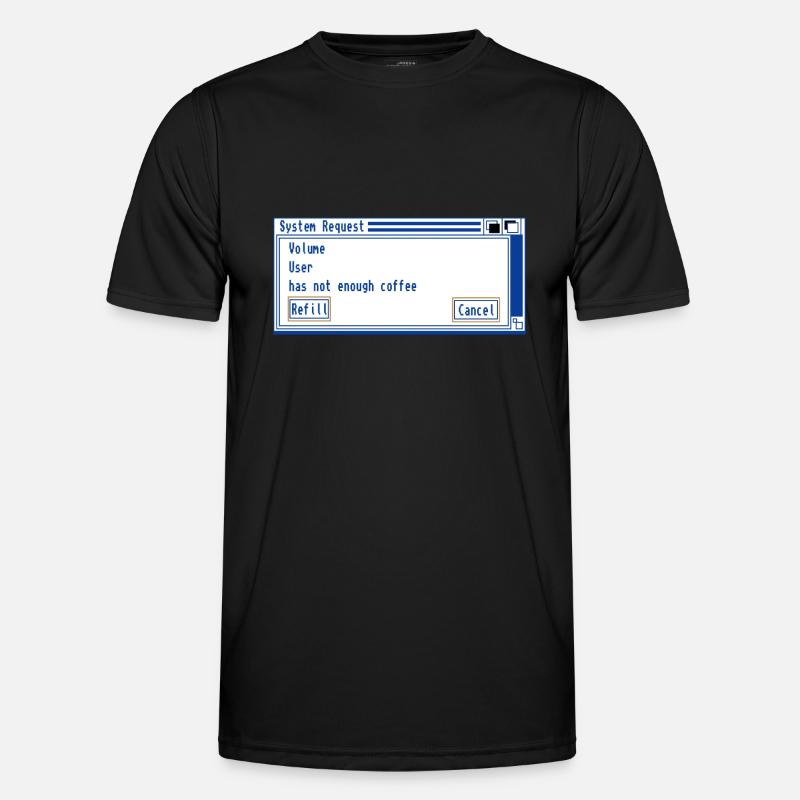 Coffee Checkbox System Request - Men's Functional T-Shirt - black