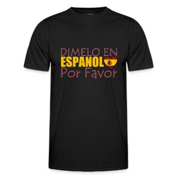 Spanisch Spanisch Lehrer Sprache - Männer Funktions-T-Shirt - Schwarz - Vorne - AI Model Male 178 dark (178cm)