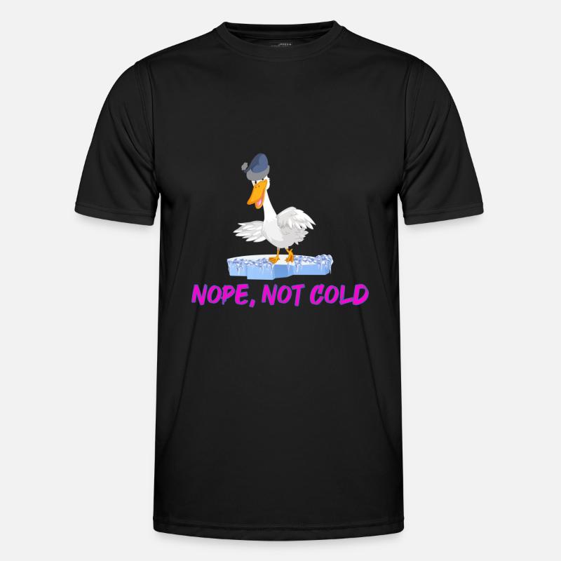 vinterbadning isbadning nej, ikke koldt vinterbadning - Funktionsshirt til herrer - sort