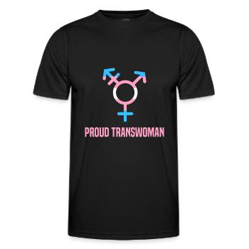 Stolz Transgender Stolz Transfrau Lgbt Gleichberec - Männer Funktions-T-Shirt - Schwarz - Vorne - AI Model Male 178 dark (178cm)