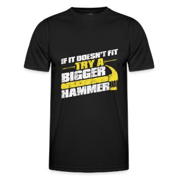 Menuisier menuisier menuisier - T-shirt sport Homme - noir - Devant - AI Model Male 178 dark (178cm)