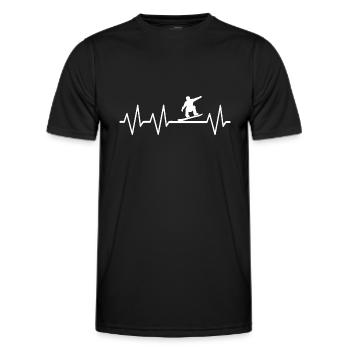 Snowboard Snowboarder - Männer Funktions-T-Shirt - Schwarz - Vorne - AI Model Male 178 dark (178cm)