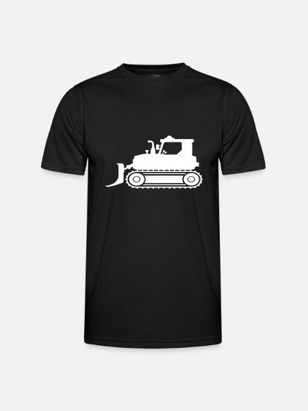 T-shirt bulldozer blanc - T-shirt sport Homme - noir
