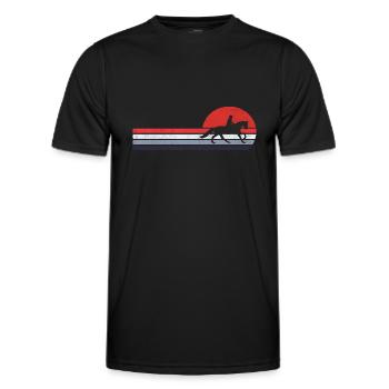 Cavalier Cavalier Cheval Vintage Rétro - T-shirt sport Homme - noir - Devant - AI Model Male 178 dark (178cm)