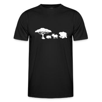 Safari Zoo Animal Safari Zoo - T-shirt sport Homme - noir - Devant - AI Model Male 178 dark (178cm)